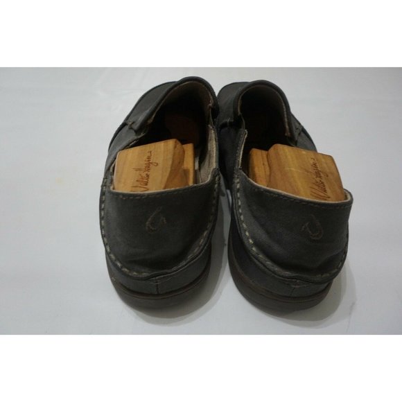 Olukai Nohea Canvas Gray Slip On Mens Casual Shoes